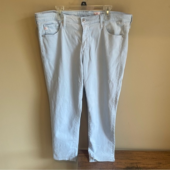 Adriano Goldschmeid The Prima Crop Baby Blue Jeans-32R - Picture 1 of 6